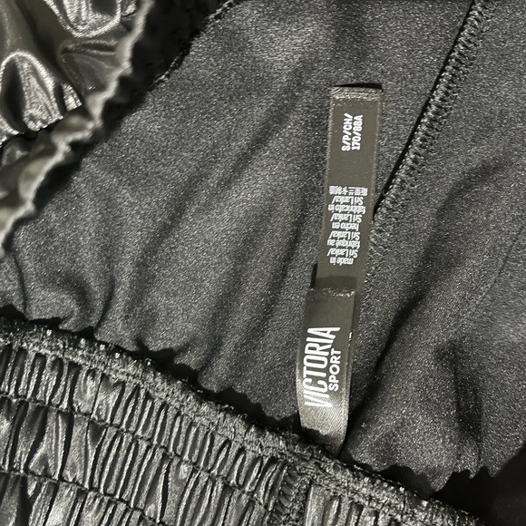 Victoria Secret Sport Shiny Black Track Pants - Picture 3 of 3